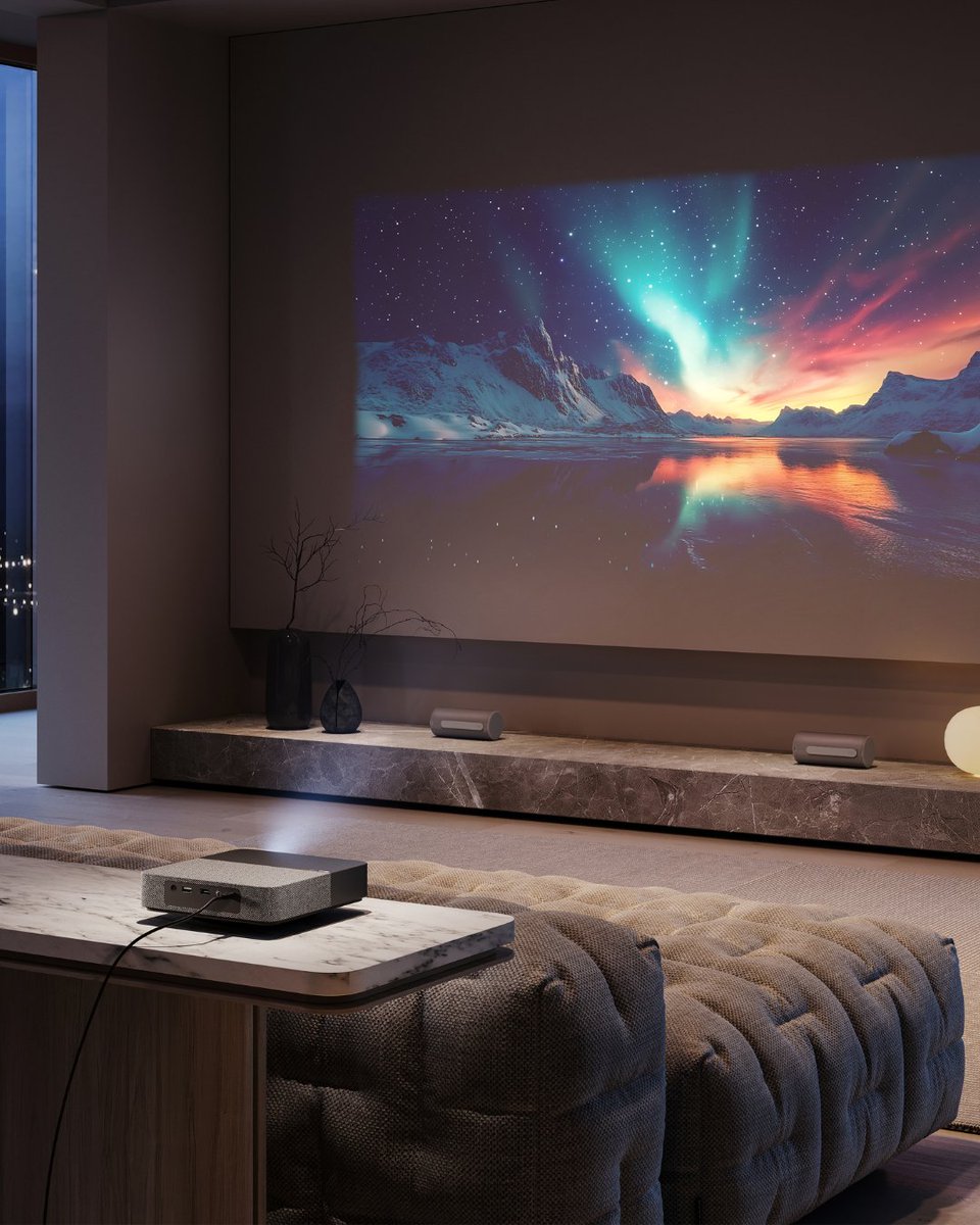 Loewe's tweet photo. Marvel at captivating stories and the worldβs most stunning views. Whether high-contrast images or soft colours, the We. BEAM transforms your living room into a vibrant hub of entertainment - into a space for shared moments.
#LoeweTechnology #HomeOfExcellence #WeBEAM https://t.co/BWPS5mPDft