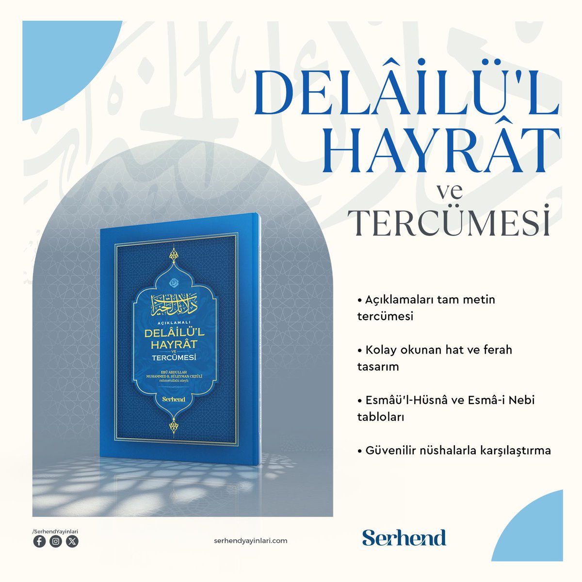 Rabbime hamdolsun, yeni çalışmamız Serhend Yayınları’ndan çıktı. Hayırlı olsun, hayırlara vesile olsun...