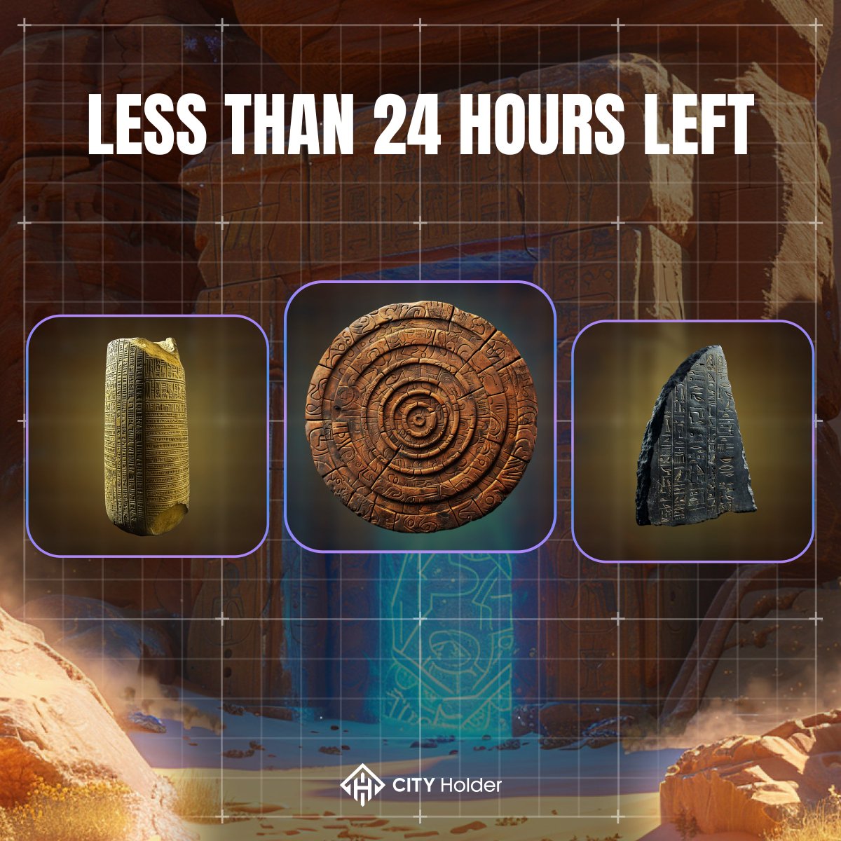 🗿 Special discounts on the Cylinder of Ancestors, Hieroglyphic Message, and Terracotta Disk until 3 pm GMT+3 Feb 19.

Don't miss out on up to 300,000 coins per hour!

Play #CITYHolder now: t.me/cityholder/gam…

#BuildToEarn #PlayToEarn