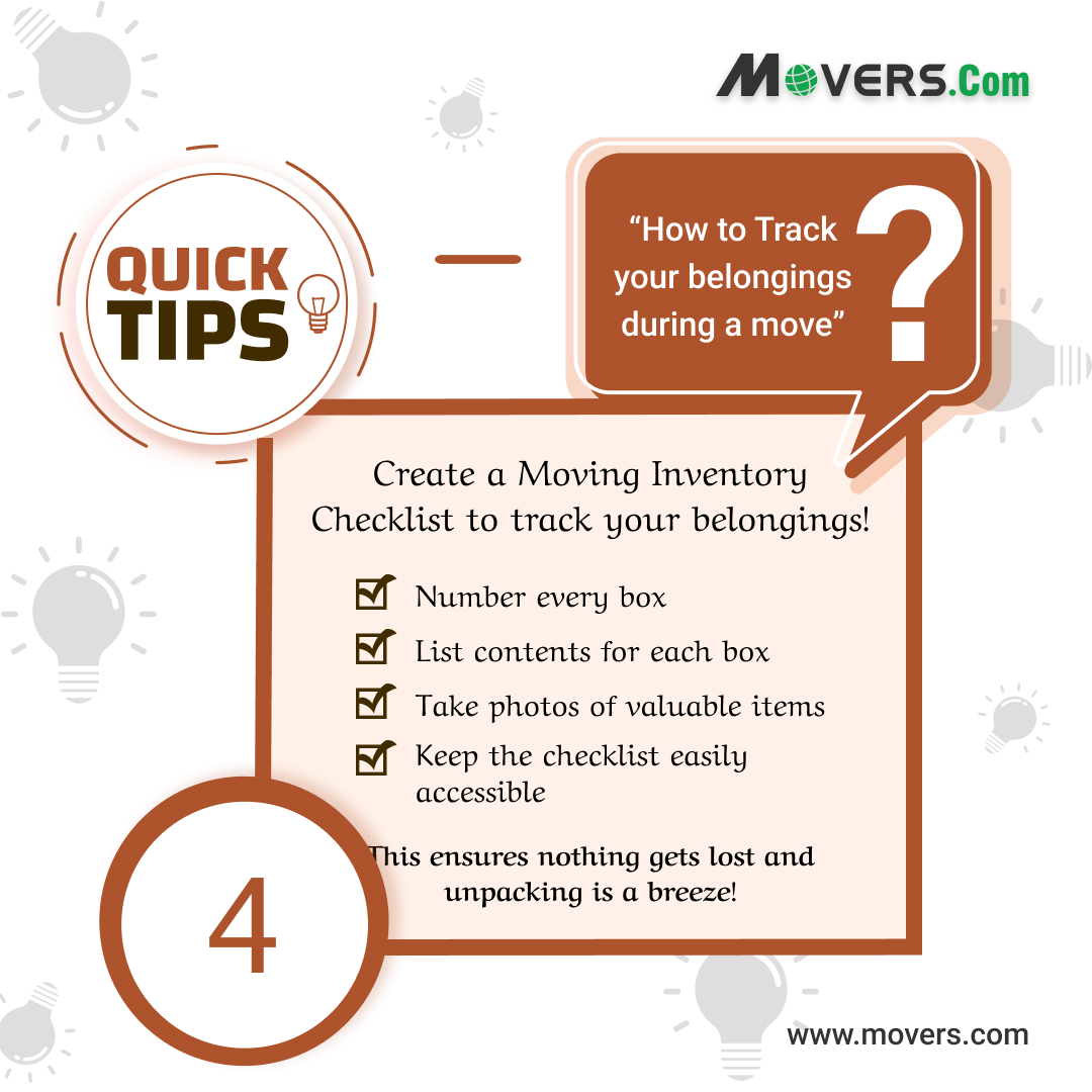 MoversCom's tweet image. Quick Hack: Use a Moving Inventory Checklist for Long-Distance Moves

Have you ever lost an item during a move? Share your moving story below!

 #MovingHacks #LongDistanceMove #OrganizationTips