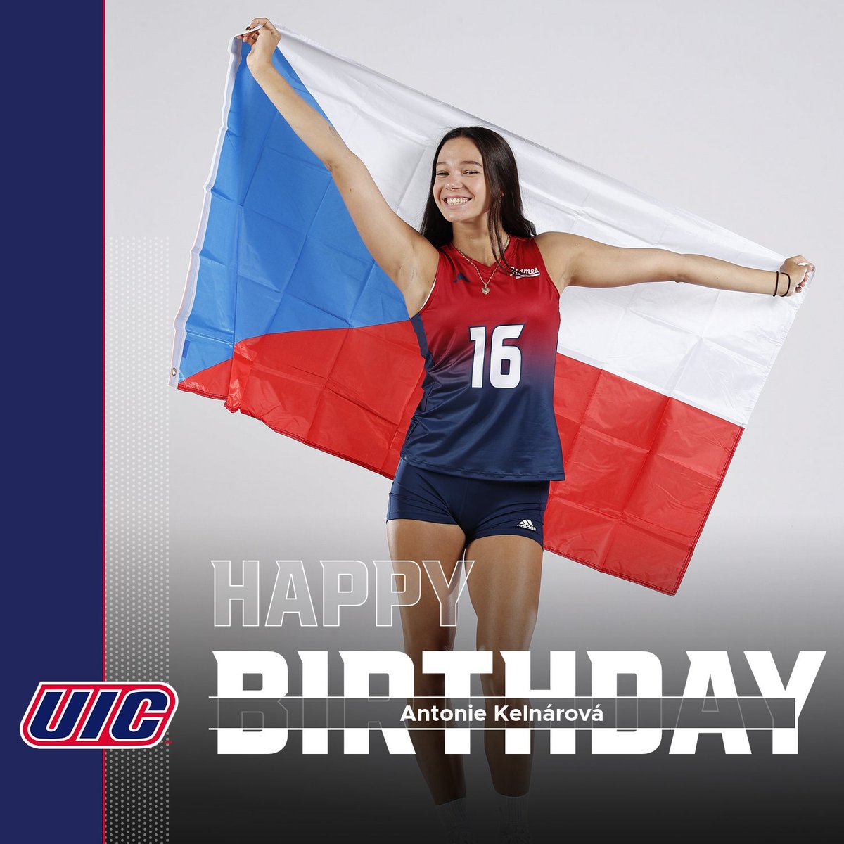 UIC_Volleyball's tweet image. We want to wish Happy Birthday to Antonie Kelnárová!
We hope you have a great day Antonie 🎂🎁
#ChicagosCollegeTeam 🏐🔥