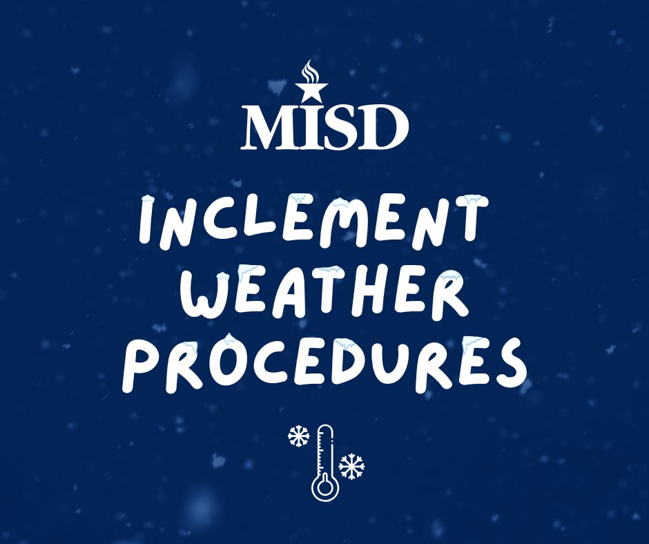 ❄️ With extreme cold temperatures expected tonight and possible precipitation, Mansfield ISD will closely monitor weather conditions overnight and provide updates if any schedule changes for tomorrow are necessary. For tonight, no district activities will begin after 6:30 p.m.