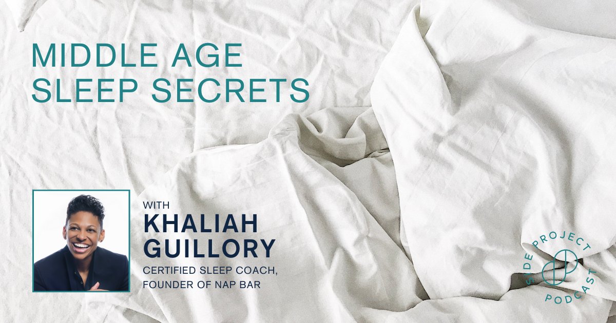 Side Project (@sideprojecthq) on Twitter photo Episode 4 is here! Nap Bar Founder <a href="/kogspeaks/">Khaliah O. Guillory</a> joins <a href="/LeylaSeka/">Leyla D. Seka</a> and <a href="/RuthieJSF/">Ruthie Miller</a> to talk about how hormonal changes affect our sleep + ways we can crack the system to get more rest 😴 Listen wherever you find your podcasts. sideprojecthq.com/podcast/ Episode 4 is here! Nap Bar Founder <a href="/kogspeaks/">Khaliah O. Guillory</a> joins <a href="/LeylaSeka/">Leyla D. Seka</a> and <a href="/RuthieJSF/">Ruthie Miller</a> to talk about how hormonal changes affect our sleep + ways we can crack the system to get more rest 😴 Listen wherever you find your podcasts. sideprojecthq.com/podcast/