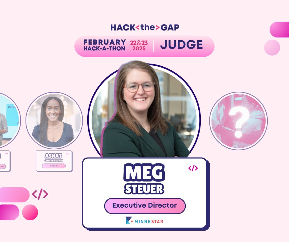 HackTheGap's tweet image. Meet #HackTheGap Judge: Meg Steuer!

Meg, Exec Director at Minnestar, has been shaping MN’s startup scene for nearly a decade. She’s all about community, collaboration &amp;amp; innovation—and she’s ready to see what teams build!

Watch your favorite teams 🎟👉 bit.ly/htgdemoday