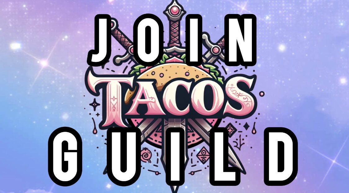 ZoomyZoom66's tweet photo. 🌮 Attention All Gamers! 🌮

Tacos Guild is seeking active players to join our vibrant and fun community. Whether you're a seasoned pro or just starting out, all lvl 150 are welcome to join guild. Let's embark on epic adventures together!💝

https://t.co/cgiJCHf0Fw https://t.co/azAgPF7k8M