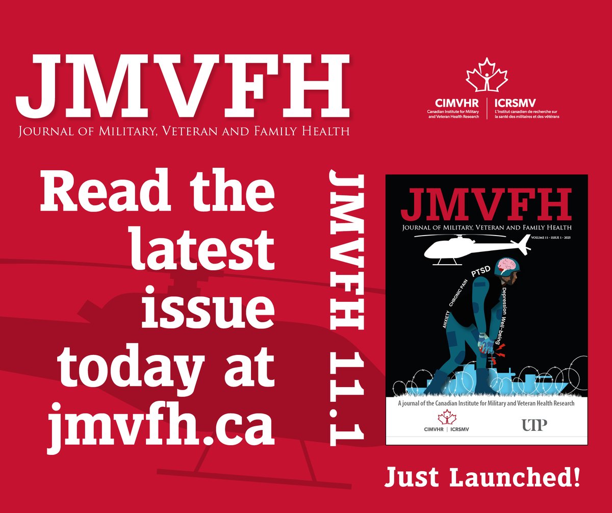 The first edition of 2025 is now available! 

JMVFH 11.1 is packed with progressive research and expert insights aimed at improving the health and well-being of military personnel, Veterans and their families. Topics covered in this issue include:

-       treatment preferences
-