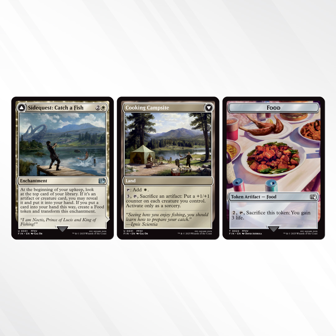 wizards_magic's tweet photo. Sometimes you just have to take a quick break from the action and proclaim yourself the King of Fishing.

Take a page from Noctis’ book with a Sidequest! #MTGxFINALFANTASY https://t.co/mH6r0cRoOd