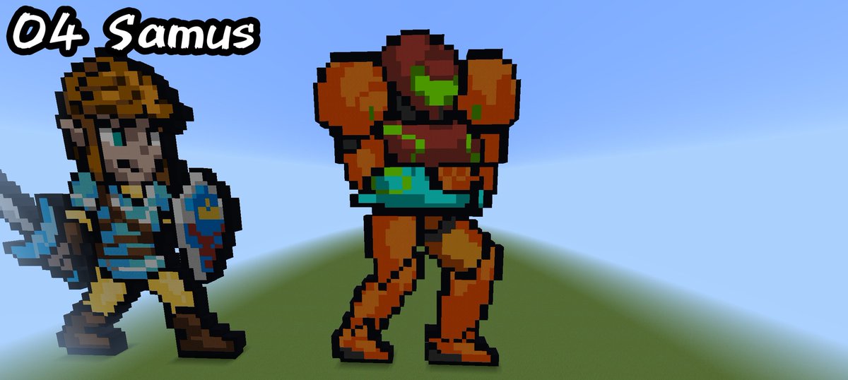 IzzyKZ's tweet photo. Holaaa, esto no es sobre Izzy xd, hace poco quise empezar un pequeño proyecto, todos los personajes de super smash bros.

Créditos a: @Lisnovski por las referencias.

#pixelart #Minecraft #smashbrosultimate #SmashBros https://t.co/Um1lqmZkLX