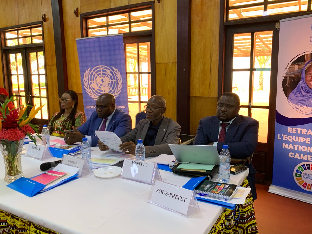 UN_Cameroon's tweet image. United Nations Country Team kicks off its annual retreat today! We're honored to have Representatives of @diplocam_minrex, @minepat237, &amp;amp; Kribi Municipality with us, discussing ways to enhance cooperation with the Government of #Cameroon &amp;amp; partners. #partnershipforthegoals