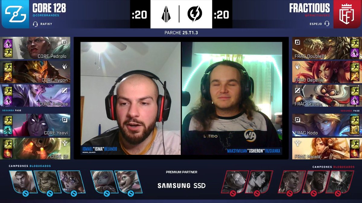 FracUpdates's tweet image. Después de unos problemitas técnicos ya tenemos nuestro draft 😅

📺 twitch.tv/w2atv