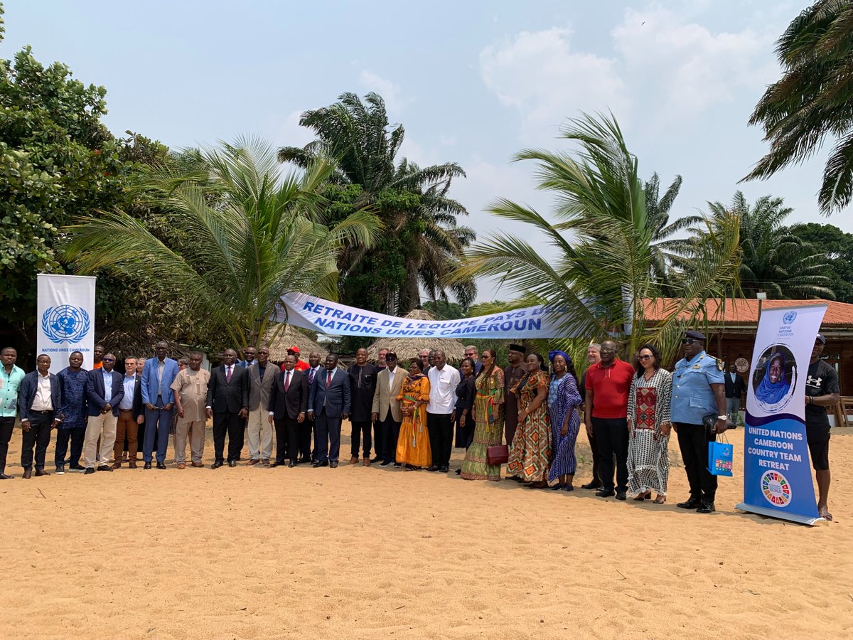 UN_Cameroon's tweet image. United Nations Country Team kicks off its annual retreat today! We're honored to have Representatives of @diplocam_minrex, @minepat237, &amp;amp; Kribi Municipality with us, discussing ways to enhance cooperation with the Government of #Cameroon &amp;amp; partners. #partnershipforthegoals