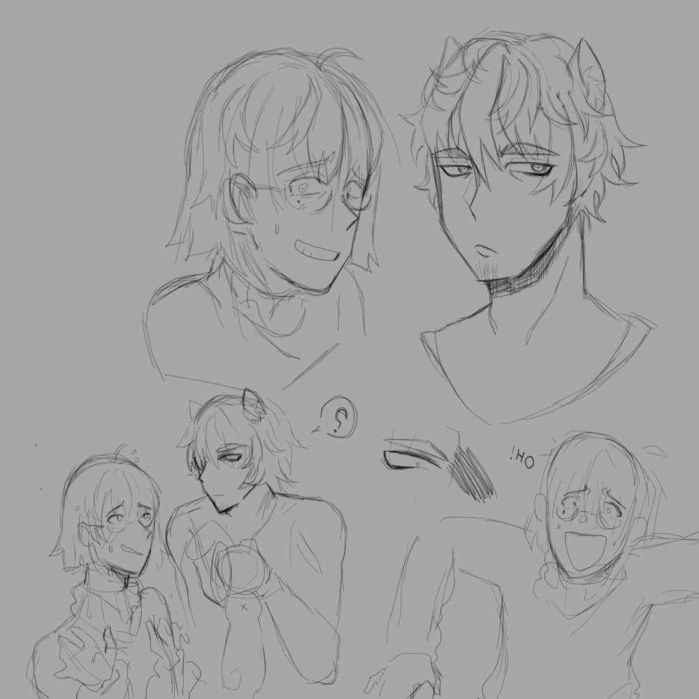 ChaoticJayce's tweet photo. Concepts for a couple new characters. 
Going to revamp them… I may have broken my tablet… back to my roots. TvT https://t.co/fyOmYpkTmH