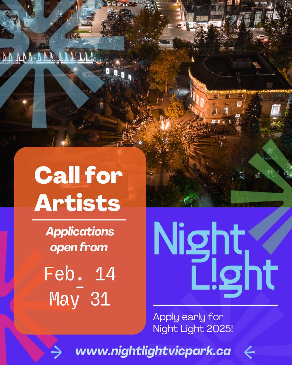🚨 Ignite 2025: Night Light Artist Call is Open! 🚨 From Feb 14 – May 31, we’re searching for bold creatives to help light up Victoria Park this fall! 🌟 Whether you’re an artist, designer, or tech innovator, this is your chance to shine. Link in BIO🔗
