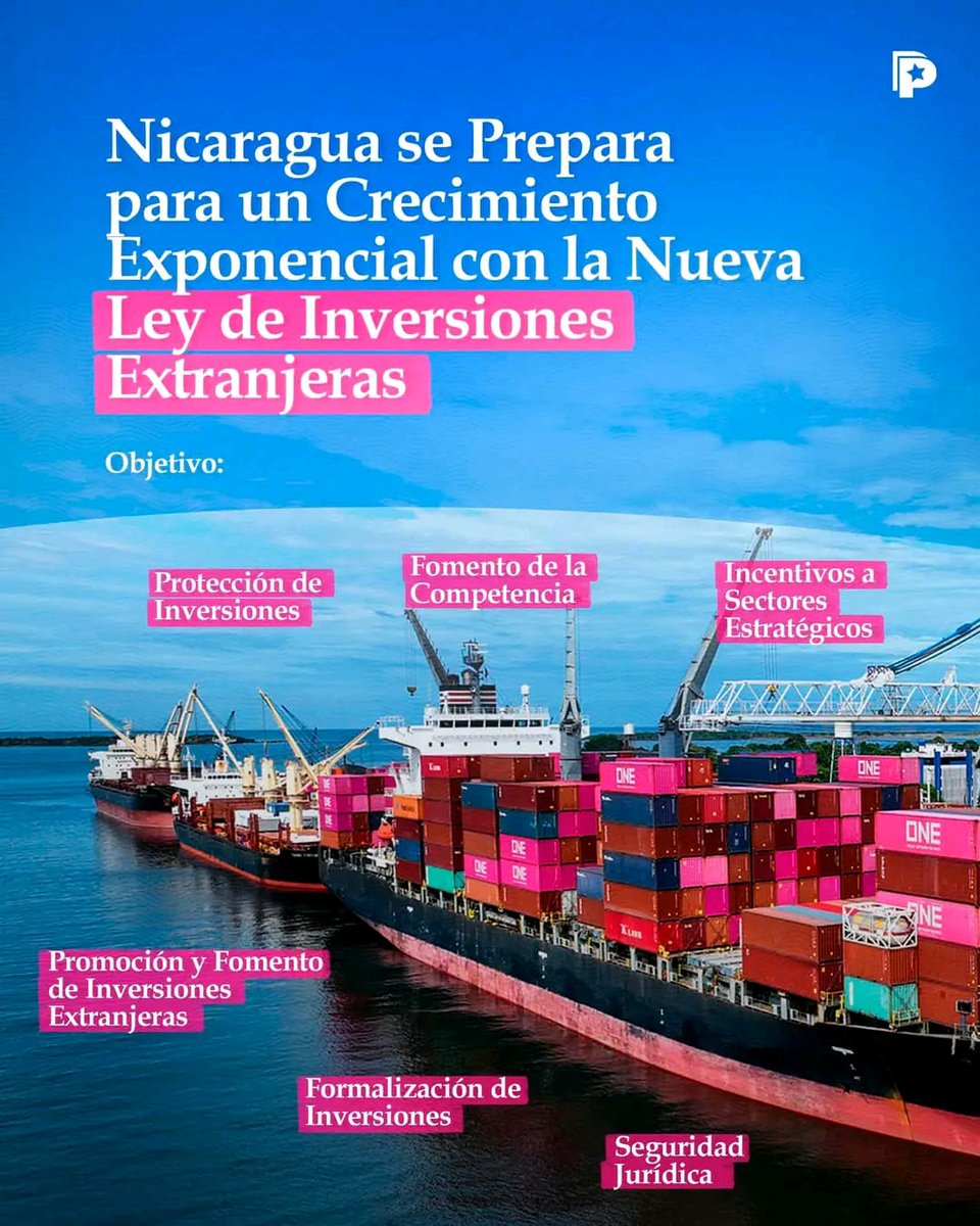 🇳🇮📈 La Presidencia de la República ha presentado ante la Asamblea Nacional una nueva ley para promover la inversión extranjera en #Nicaragua. Su objetivo es facilitar, formalizar y gestionar las inversiones extranjeras, impulsando el crecimiento económico del país.