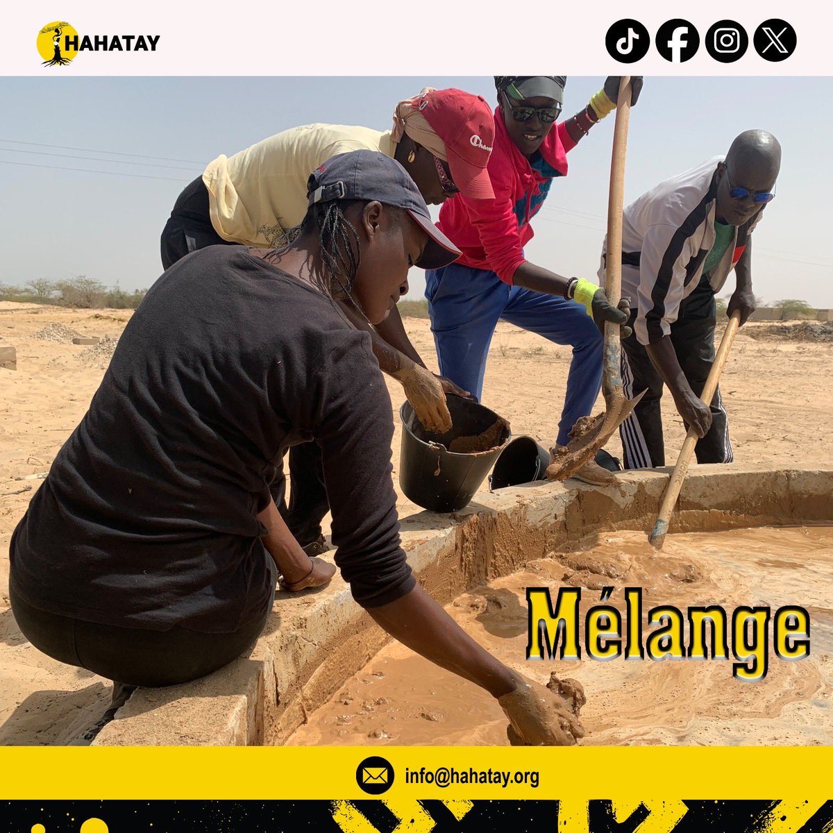 Diamamdu's tweet photo. Construire avec la nature 🌍🏡 :  🟤 Mélanger argile, eau et herbe  🧱 Mouler et tasser soigneusement ☀️ Sécher lentement pour solidifier
Une technique ancestrale pour un avenir durable ! #hahatay #tabaxnite #jeunesse #agroécologie https://t.co/eg8y0MRHsS