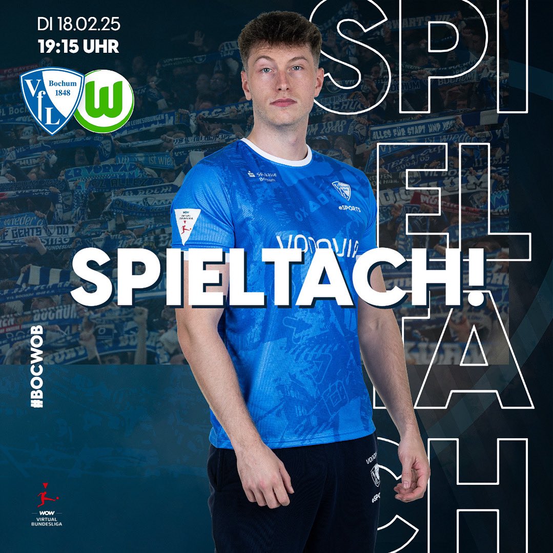 VfL Bochum 1848 eSports-Team (@vfl1848esports) on Twitter photo Unsere eSportler kรคmpfen um wichtige 3๏ธโฃ Punkte und den Anschluss an die Tabellenspitze. Schaltet bei Twitch rein und supportet unsere eSportler!๐๐ค๐ฎ
๐ <a href="/VfLeSport/">VfL Wolfsburg E-Sport</a>
โฐ 19:15 Uhr
๐ @virtualbundesliga
โถ๏ธ 14. Spieltag
๐๏ธ Twitch โก๏ธ VfL1848eSports Unsere eSportler kรคmpfen um wichtige 3๏ธโฃ Punkte und den Anschluss an die Tabellenspitze. Schaltet bei Twitch rein und supportet unsere eSportler!๐๐ค๐ฎ
๐ <a href="/VfLeSport/">VfL Wolfsburg E-Sport</a>
โฐ 19:15 Uhr
๐ @virtualbundesliga
โถ๏ธ 14. Spieltag
๐๏ธ Twitch โก๏ธ VfL1848eSports