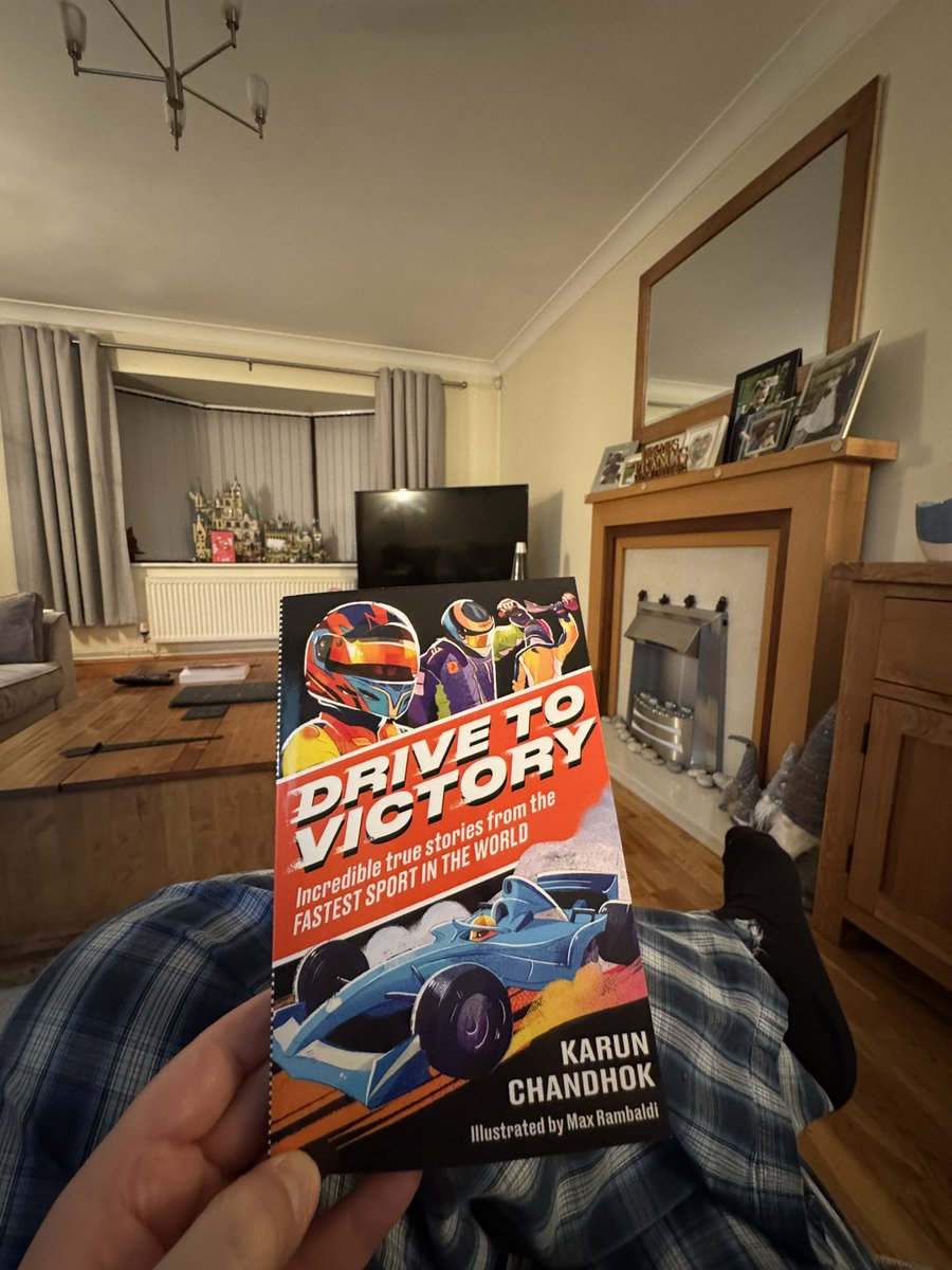 TeamRFR's tweet photo. @karunchandhok having a read before the boys get there hands on it. Glad I got a copy, fills the f1 void in between launch, testing and the first race!
Can’t wait for @SkySportsF1  coverage this year https://t.co/pdDeLsP3Ui