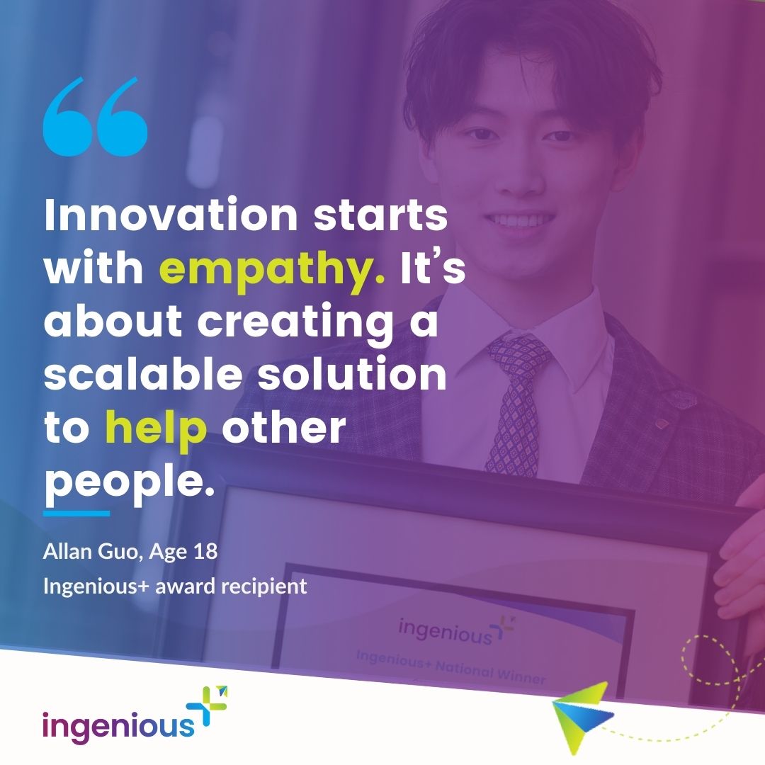 Are you passionate about generating solutions to community, Canadian, and global challenges? #IngeniousPlus gives youth in Canada aged 14-18 the opportunity to innovate for good. 🌍 

Applications  close Feb. 28, 2025 
ingeniousplus.ca