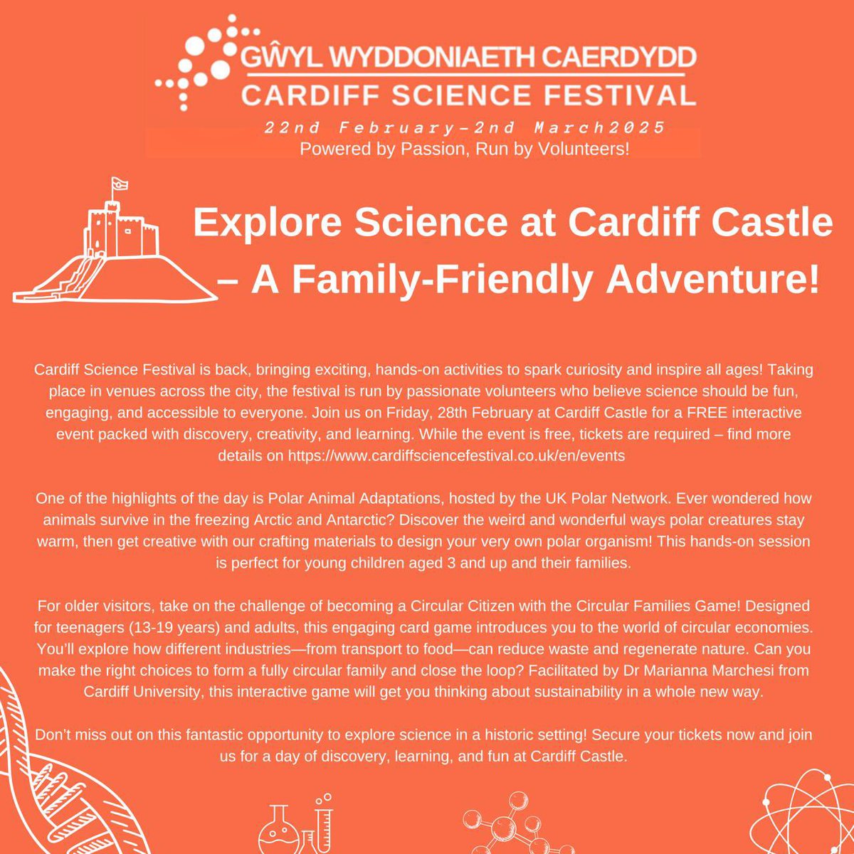 #CardiffScienceFestival #Science
#Halfterm #Cardiff #CardiffCity

28th August event

For tickets visit eventbrite.com/e/explore-scie…