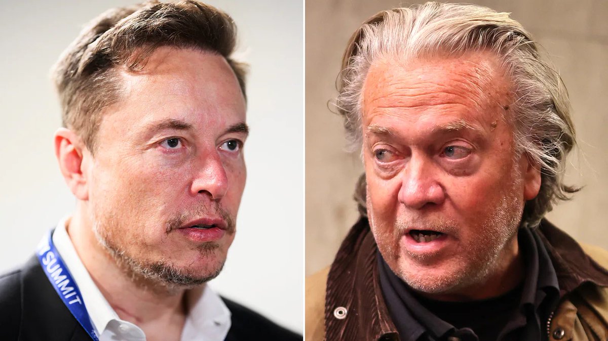MikeSington's tweet image. MAGA Trump loyalist Steve Bannon rips into Elon Musk: “Musk is a parasitic illegal immigrant. He wants to impose his freak experiments and play-act as God without any respect for the country’s history, values, or traditions.”