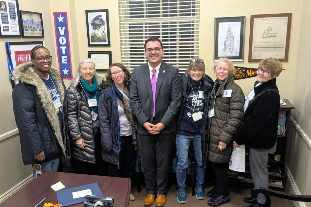 ACTforPower's tweet image. Yesterday, over 100 of us met with our state legislators again with the Maryland Just Power Alliance and
@IPLdmv! We asked them to support our priorities: 
🏘️The Housing for Jobs Act,
🗝️Good Cause Eviction,
🛡️Immigrant protections,
📚Pre-K expansion, and
🔄ReNEW.
@mdjustpower
