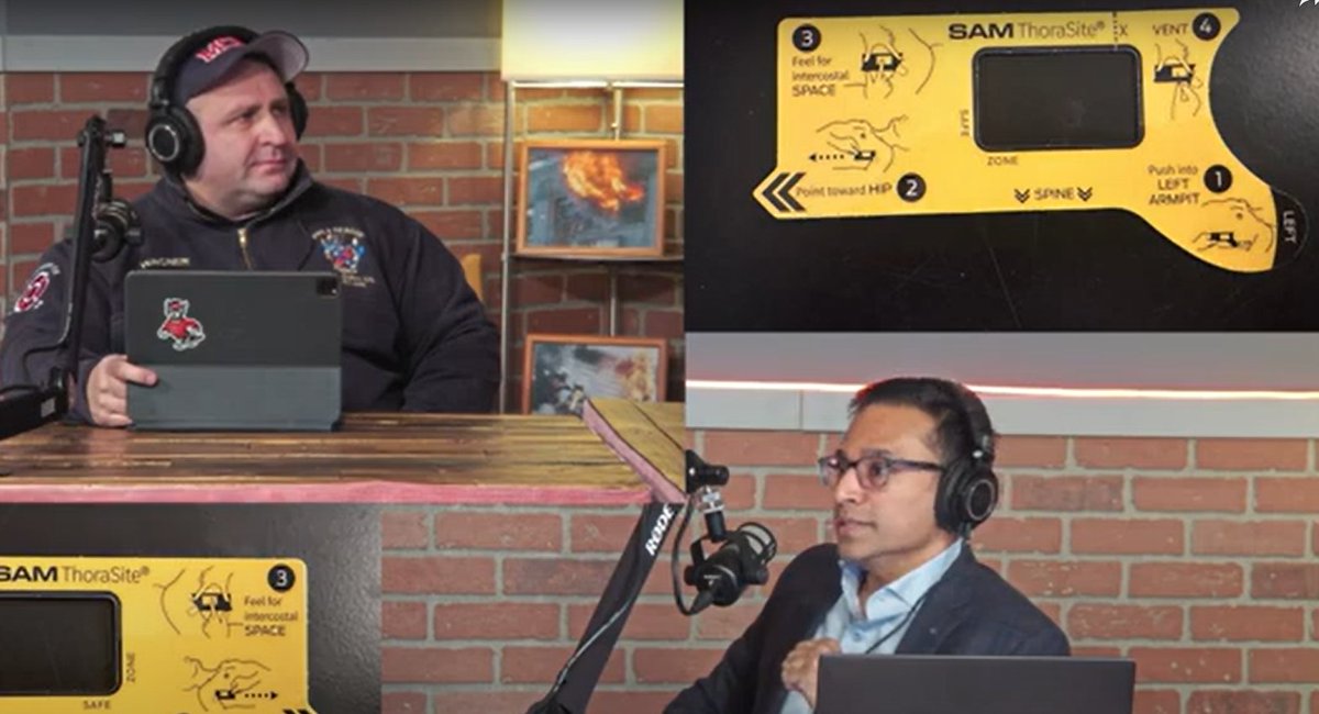 Talking #ThoraSite for needle decompression with the good folks at Montgomery Co. Maryland EMS!  youtube.com/watch?v=A2ydIc…  <a href="/mcfrs/">MontgomeryCo(MD)Fire</a> <a href="/MCFRSNews/">MCFRSNews</a> <a href="/MoCoFireWire/">Moco Fire Wire</a> <a href="/sammedical/">SAM Medical</a> Learn more: sammedical.com/products/sam-t…