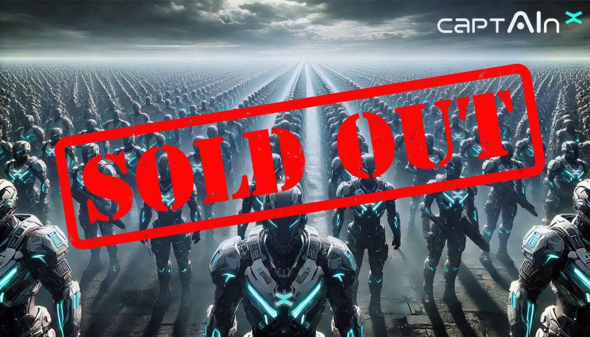 🎉 SOLD OUT IN 9 MINUTES! 🎉

Huge shoutout to the #captAInXarmy—you absolute legends! 💎

What’s next?
🔹Waiting for token branding from MultiversX
🔹Then, we enable swap! ⏳
🔹Exact time will be announced at least 2 hours in advance—stay tuned!

Keep your eyes on $captAInX 🦾