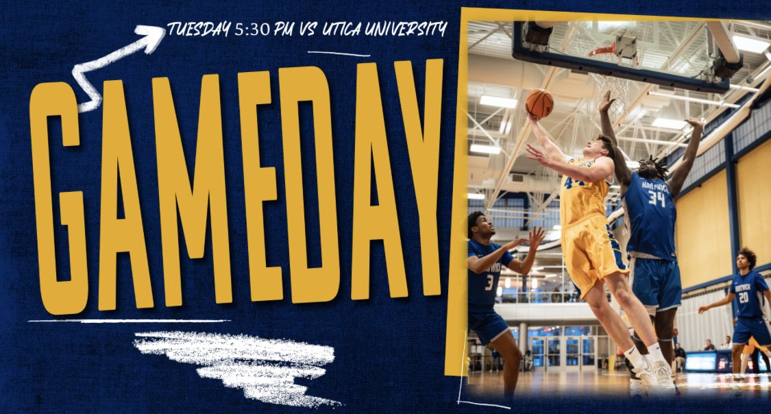 SUNY Poly MBB (@sunypolymbb) on Twitter photo 🚨SCHEDULE CHANGE 🚨 Tonight’s game vs. Utica will now be a 5:30 tip 🚨SCHEDULE CHANGE 🚨 Tonight’s game vs. Utica will now be a 5:30 tip
