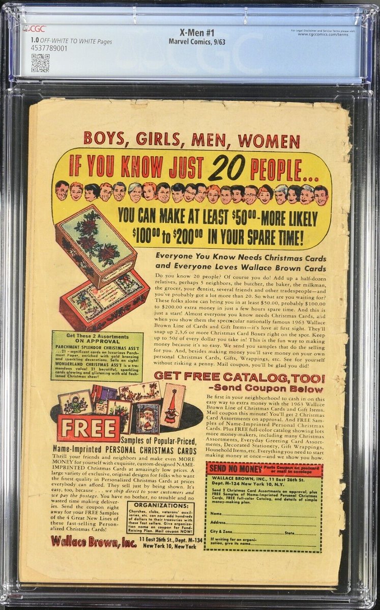 Would you be willing to sell part of your collection like this seller?

X-Men 1 CGC 1.0 Excellent Looking Book! 1st App of the X-Men and Magneto 1963
🔗 ebay.com/itm/2052398369…
#Comics #eBay #Auction #Ad