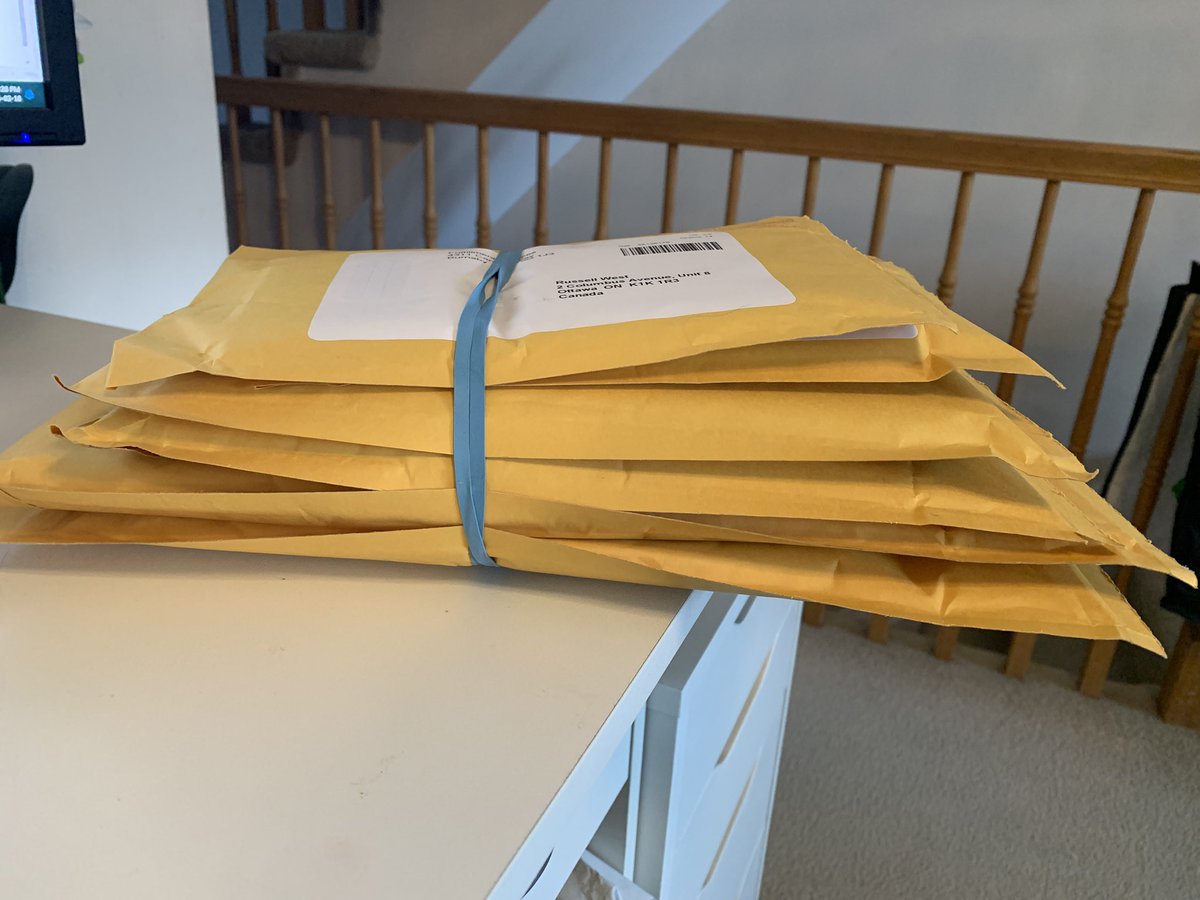 russell_e_west's tweet image. I think #CanadaPost has been hoarding my packages. HockeyCardPalooza 😆😆