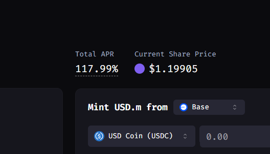 UniDexFinance's tweet photo. Surely you've been paying attention to the best performing stablecoin CPV right? 😉 

Our market making vault, USD.m, has reached 117% APR on deposited stables and rehypothecated $AAVE yield.

Depositors up 20% purely from raw vault performance from just a few months ago 💪 https://t.co/JLPmYgzb1A