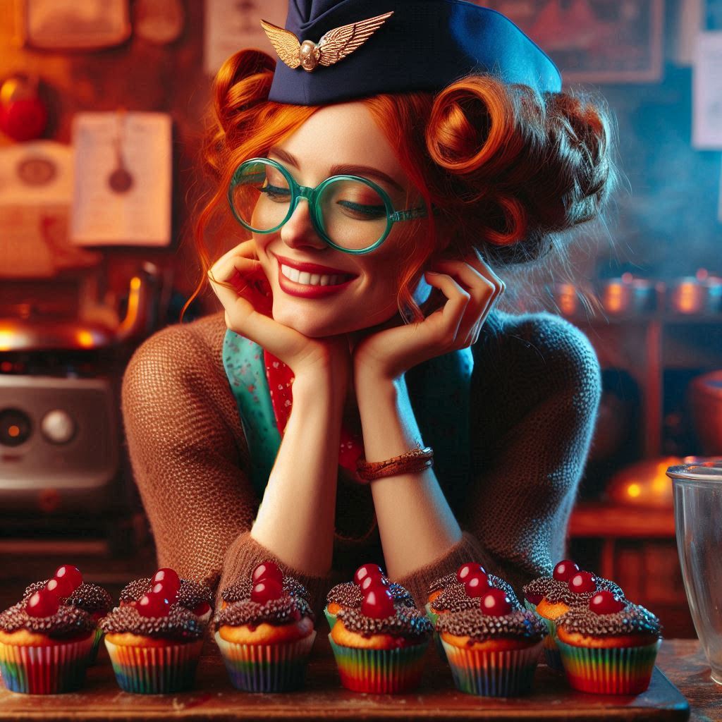 Gettin' my post-lunch bake on as I prepare for #TwirlinTurnsday at <a href="/Miss_Diamond_D/">Ɖιαмσи∂ Ɖισя</a>'s VIP Club on February 20. Notion Baddies will be wantin' dese "Double D's" all shift. Denticle Delights? Downhome Desserts? Eider way, it'll be #CherryPieNight &amp; #NationalMuffinNight.