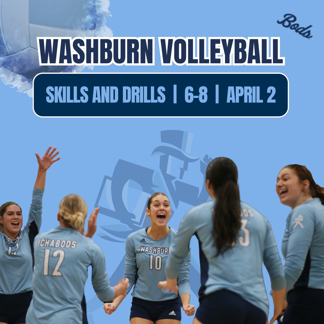 Washburn Volleyball (@ichabodvb) on Twitter photo βοΈ Summer canβt come soon enough! We want to see YOU at Washburn Volleyball Camps!π
π
Skills & Drills β April 2
π
Team Camp β June (Email Coach Conner to sign up: shayla.conner@washburn.edu)
π
Individual Skills β July
Donβt miss outβsign up now at the link in our bio! π βοΈ Summer canβt come soon enough! We want to see YOU at Washburn Volleyball Camps!π
π
Skills & Drills β April 2
π
Team Camp β June (Email Coach Conner to sign up: shayla.conner@washburn.edu)
π
Individual Skills β July
Donβt miss outβsign up now at the link in our bio! π
