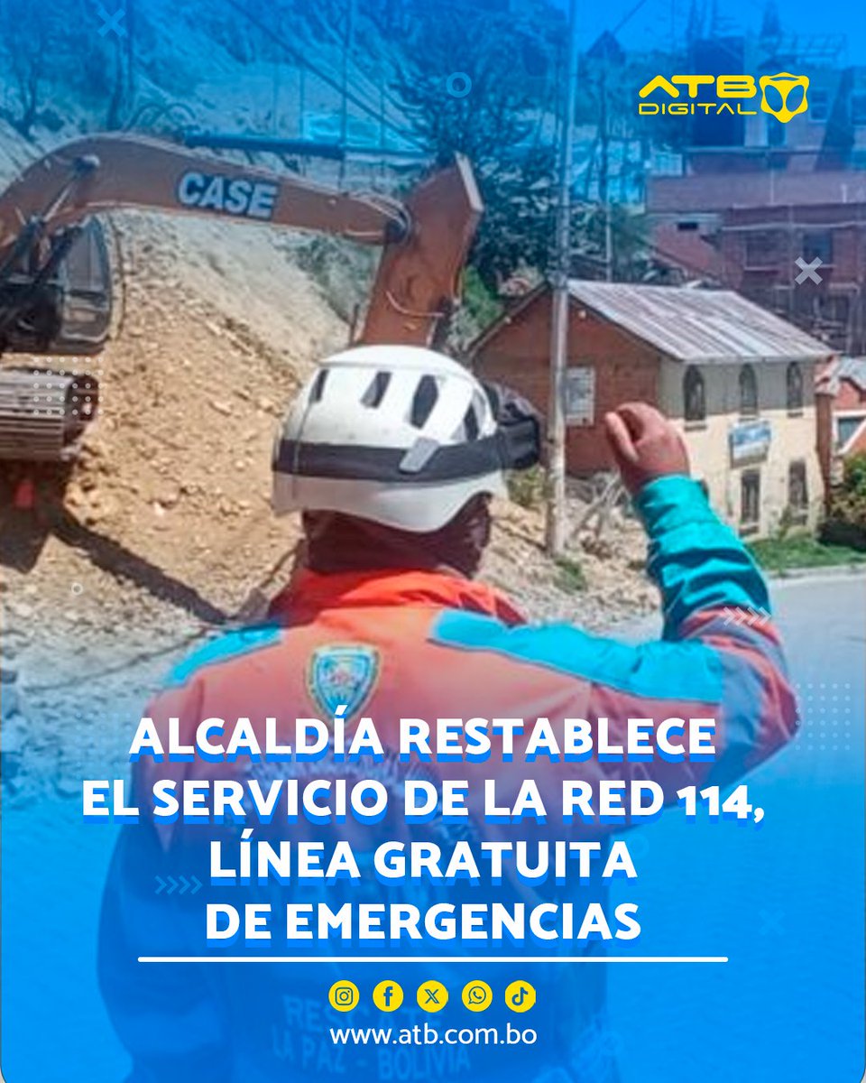 EnConexionbol's tweet photo. Luego de superar problemas técnicos, el servicio de atención de emergencias de la RED 114 en la ciudad de La Paz vuelve a estar operativo. La comuna agradece el apoyo y la comprensión de la ciudadanía.
#Emergencias #GAMLP #SMIPLP #ATBDigital #ATBNoticias #ATBInforma https://t.co/eLZ0QaCA0j