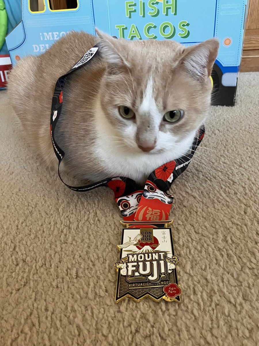 akko1972's tweet image. Mount Fuji Virtual challengeのメダルが届いた😃🥇
この、ベタな日本風な感じが堪らんね。
結構しっかりした作りでズッシリ重い。
バーチャルで富士山の周りぐるっと歩いたの楽しかった。
次はTokyo challengeに挑戦します

#TheConquerorChallenge
＃ウォーキング