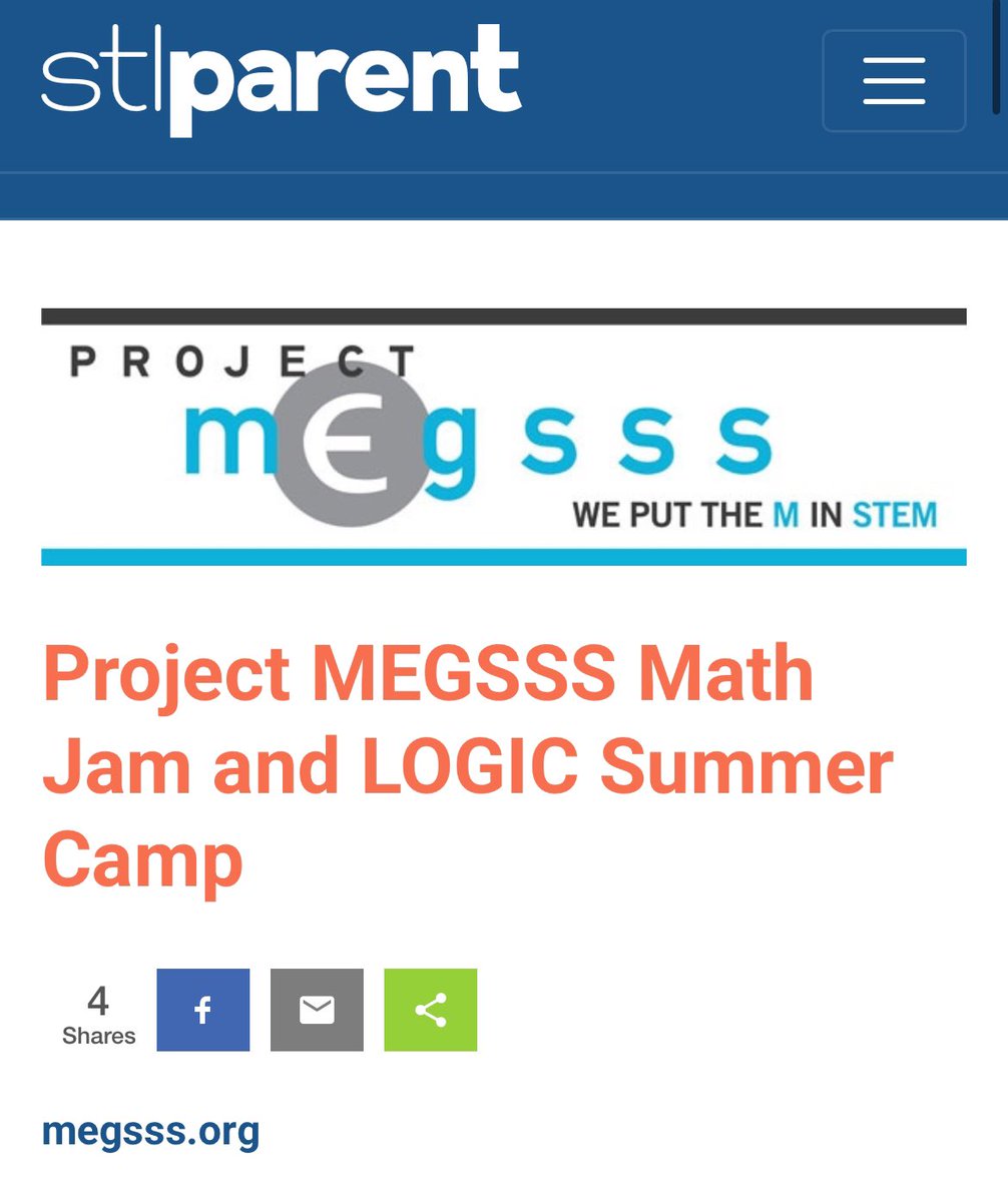 ProjectMEGSSS's tweet image. ☀️🎶 Math + Fun = MathJam Summer Camp! 🎶☀️  

Join us this summer for a math adventure! 🧠✨ From brain-teasing puzzles to hands-on activities, MathJam brings it all together. Don’t miss out—register today! 📚🎉  

#MathJam #SummerCamp #MathFun #STEM #stlparent