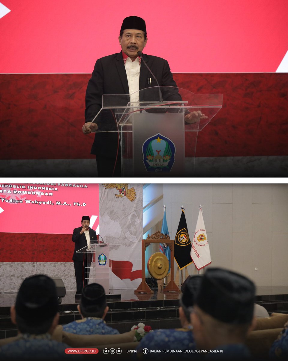BPIPRI's tweet photo. #SalamPancasila
BPIP melakukan kunjungan kerja ke Maluku Utara dengan agenda ziarah, silaturahmi akademisi, serta pelantikan Pelaksana PPI Halmahera Selatan untuk memperkuat implementasi nilai-nilai Pancasila.
#Paskibraka2025
#Ternate
#HalmaheraSelatan
#SultanMahmudBadaruddinII https://t.co/yVKkJQ4TNd