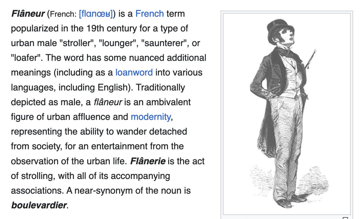 I'm not unemployed, I'm a flâneur