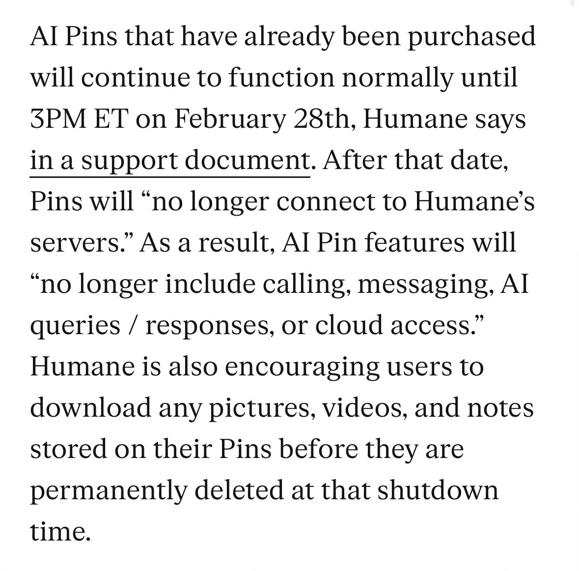 Remember all the tech bros calling this the next iPhone? 🤡

$250m in funding and 10 days until all the devices are bricked.