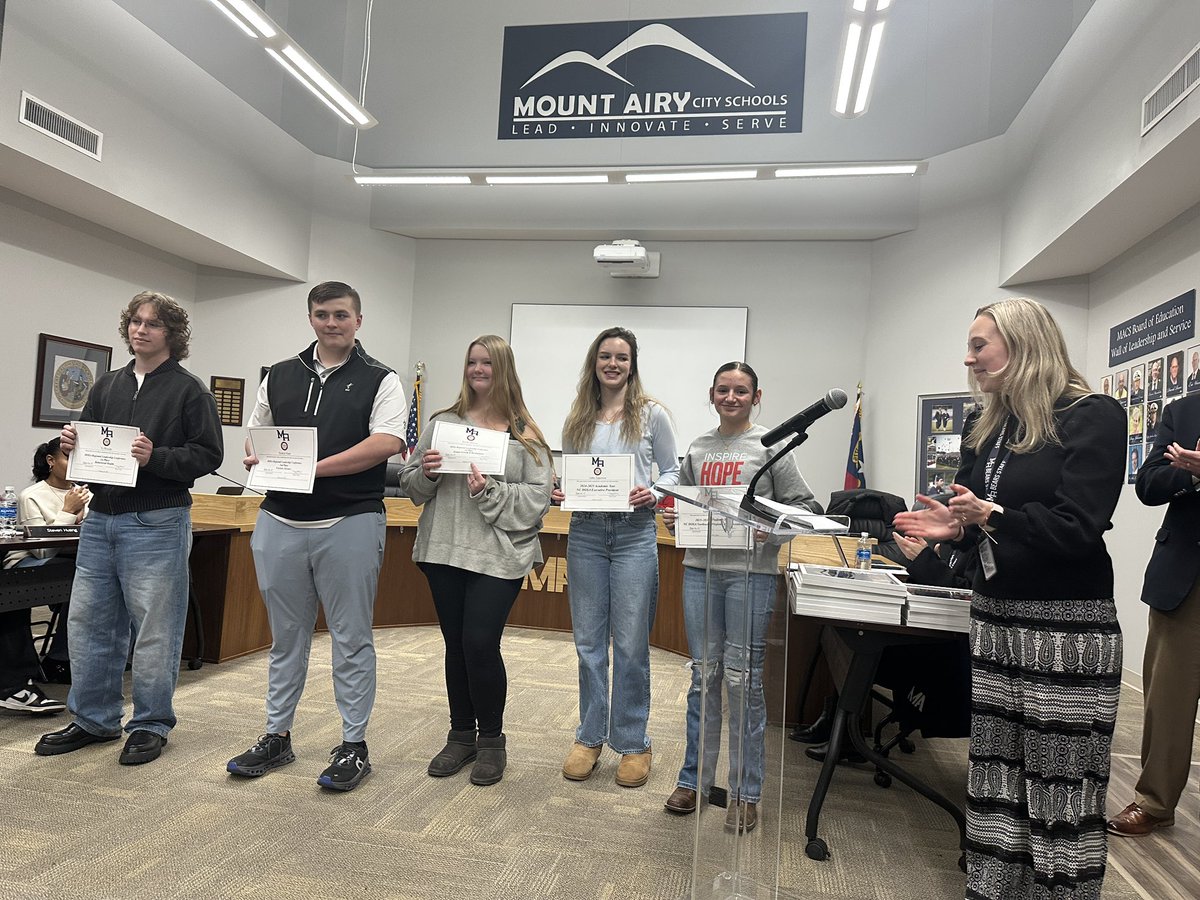 MACS_CTE (@macs_cte) on Twitter photo Another celebration during #CTEmonth. Congrats to our HOSA regional winners and leadership representatives. <a href="/MACSchools/">Mount Airy City Schools</a> Another celebration during #CTEmonth. Congrats to our HOSA regional winners and leadership representatives. <a href="/MACSchools/">Mount Airy City Schools</a>