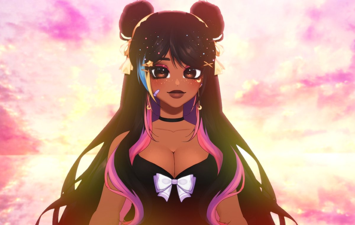 KishinShinobi's tweet image. Black History Month Day 18 is here alongside @PandiePopsVT! She's your Local Wannabe Magical Girl who enjoys playing a bunch of games and is also a great artist! Head to her streams to be lost in her dream world filled with chill vibes, gaming fun, and cozy art!