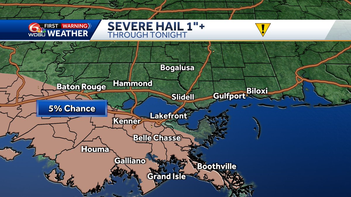 Showers move in tonight with periods of thunderstorms and heavy rain. This poses a flood threat for much of Southeast Louisiana, but the heaviest rain is likeliest along the coast. There is also a small risk for some gusty winds and hail. Be safe! <a href="/wdsu/">wdsu</a>