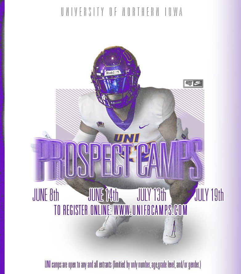Thank you <a href="/Coach_JohnsonJ/">Jack Johnson</a> for the invite, excited to meet and learn from some top guys while competing! <a href="/UNIFootball/">UNI Football</a> <a href="/coachMcMullen/">Coach Dan</a>