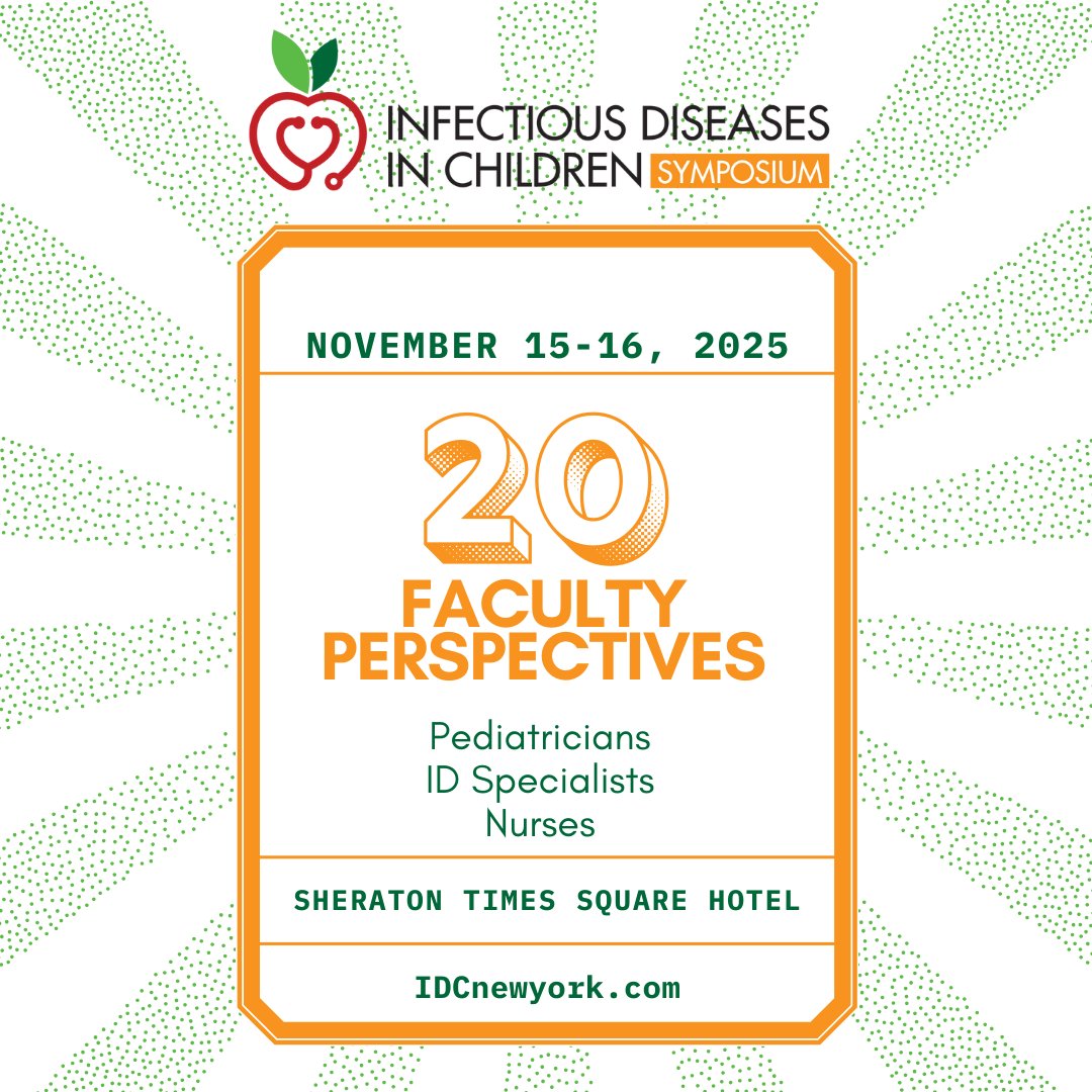 Don’t miss insights from 20 expert faculty members at the Infectious Diseases in Children Symposium! Stay ahead with the latest updates in pediatric infectious diseases. #infectiousdisease #pediatrics #physician #pedsnurse #nurse #nursepractitioner
IDCnewyork.com