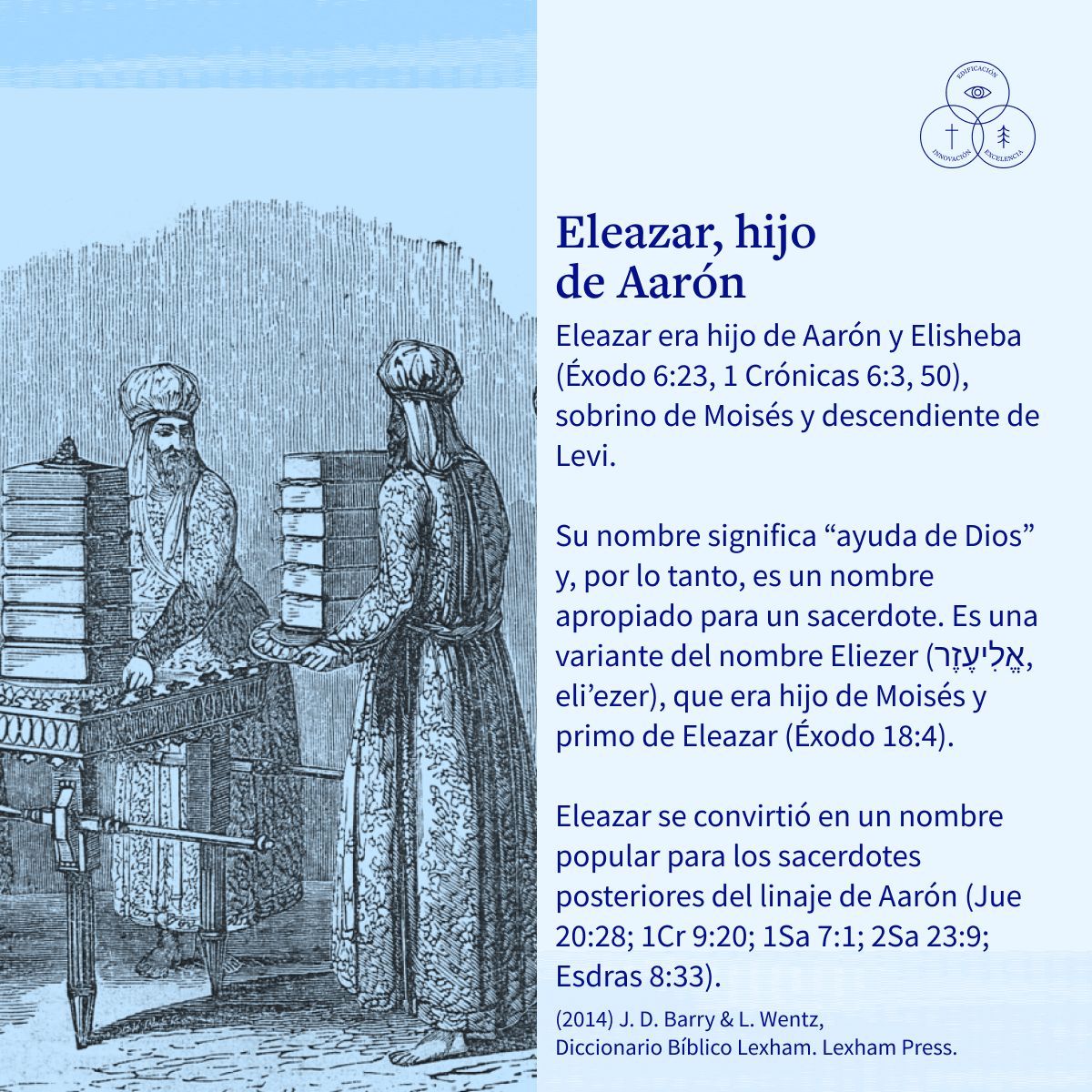 EstudioBiblia's tweet photo. Conoce más sobre Eleazar, el hijo de Aaron, en la Biblia de la mano de Logos Español y el Diccionario Bíblico Lexham. 🧐 

#Lexham #DiccionarioBíblico #Eleazar https://t.co/cr75gO9sZn