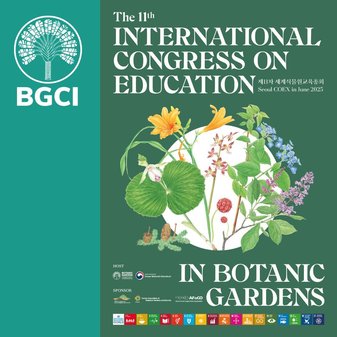 You have 10 more days to submit your abstract for the 11th International Congress on Education in Botanic Gardens that will take place in Seoul, South Korea from 9-13th June 2025. For more info, visit buff.ly/3Qoa6KQ
#EducationinBotanicGardens #ICEBG