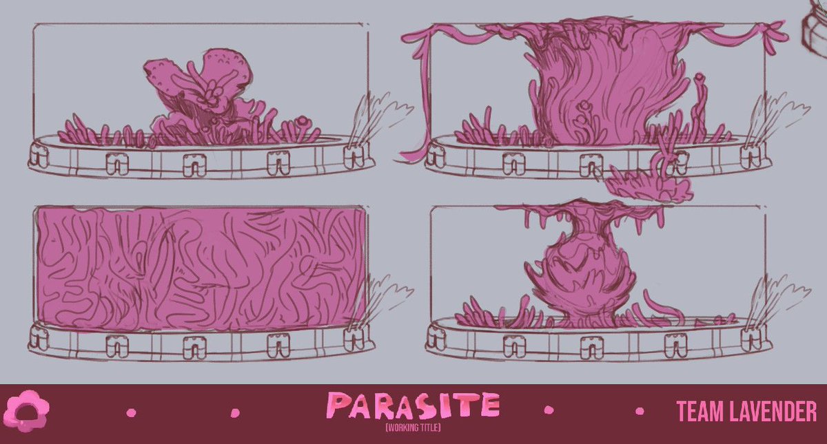 parasite concepts for a team game project! Working title: Piranha Solution