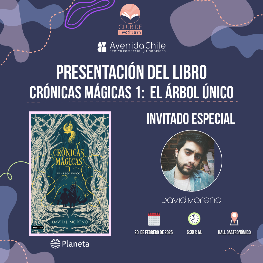 PlanetaLibrosCo's tweet photo. Atención lectores. 💙📖
Los invitamos a la presentación del libro: Crónicas Mágicas 1: El árbol único del autor #DavidMoreno
📆Jueves 20 de febrero - 6:30P.M.
📍Hall Gastronómico del C.C Avenida Chile en Bogotá.
#CreemosEnLosLibros https://t.co/d3jpppiClU