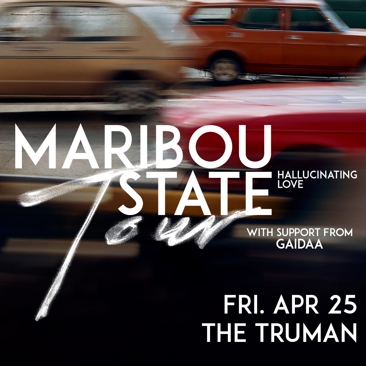 🚨 Support Added! 🚨
.
Please welcome Gaidaa as support for Maribou State's "Hallucinating Love Tour" at The Truman on April 25th! 💘
.
Tickets: bit.ly/MaribouStateZO… 🎟