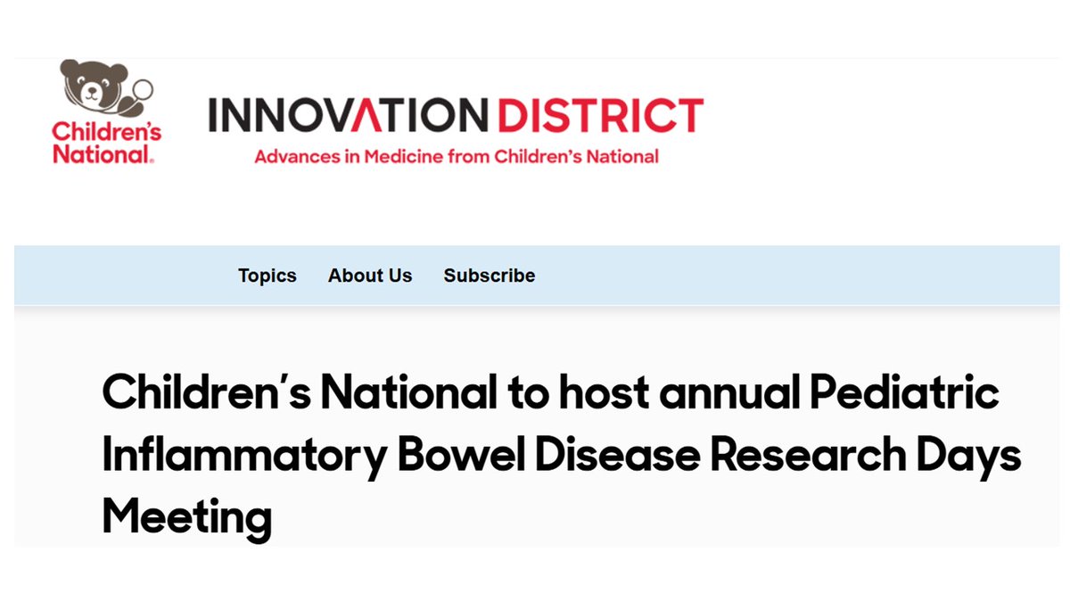 Neera Gupta, MD, MAS (@neeraguptamd) on Twitter photo Children’s National to host annual Pediatric Inflammatory Bowel Disease Research Days Meeting …ovationdistrict.childrensnational.org/childrens-nati…
Register here: childrensnational.org/PIBDRD
<a href="/ChildrensNatl/">Children's National Hospital 🏥</a> #PIBDRD25 #WashingtonDC #SexInScience #SexDifferences #IBD #GrowthStudy Children’s National to host annual Pediatric Inflammatory Bowel Disease Research Days Meeting …ovationdistrict.childrensnational.org/childrens-nati…
Register here: childrensnational.org/PIBDRD
<a href="/ChildrensNatl/">Children's National Hospital 🏥</a> #PIBDRD25 #WashingtonDC #SexInScience #SexDifferences #IBD #GrowthStudy